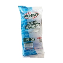 Point Plastik Lüx Şeffaf Kaşık - 18 Cm. - 3.2 Gr. - 3000 Adet - Koli Şeffaf