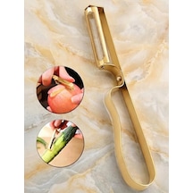 Gold Yan Soyacak Patates Sebze Soyacağı Paslanmaz Çelik Ergonomik Pratik Soyma Aparatı Diğer