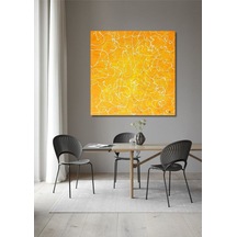 Soyut Büyük Boy El Yapımı Yağlı Boya Tablo 95x94cm