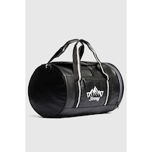 Strong Bag Silindir Spor Ve Seyahat Çantası , Gym Antrenman Fitness Çantası Sl02 Siyah Siyah