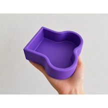 Kemik Model Beton Kedi Köpek Mama Ve Su Kabı - Mor