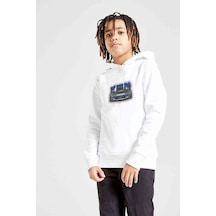 Tshirthane Pubg Logo Tas Alev Baskılı Unisex Çocuk Kapüşonlu Beyaz Sweat (528951569) Beyaz