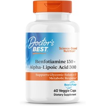 Doctor's Best Benfotiamine 150 Plus 300 Alfolipolic Acid With Benfopure 60 Veggie Kapsül Usa Menşeii Dmmedicineden Orijinal