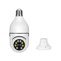 Vkemall Tuya Akıllı Ampul Kamera 3.0mp İç Mekan Pan-tilt Özellikli, 2.4g/5g Çift Bant Wıfı, Ses Asistanlı, Hd Gece Görüşlü