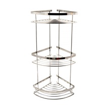 Lavella 3Lü Şampuanlık Krom Paslanmaz Çelik Gri