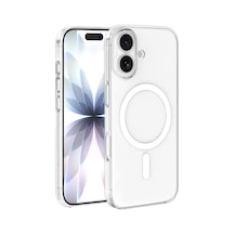Kılıfist Apple Uyumlu iPhone 16 Plus Kılıf Klfs Wireless Şarj Özellikli Şeffaf  Kapak - Şeffaf Şeffaf
