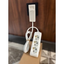 Uzatma Kablosu 3,lü 1.5m Ultra İnce Fiş Dar Alanlarda Kullanılır