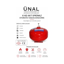 6 Kg Kkt Sprinkli Otomatik Yangın Söndürme Sistemi Tse Ce Belgeli Tavan Tipi Yangın