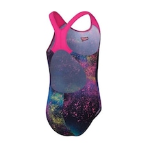Speedo Digital Allover Splashback Yüzücü Kız Çocuk Mayosu Çok Renkli
