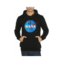 Bant Giyim - Nasa Siyah Kapüşonlu Erkek Sweatshirt Bant Giyim - Nasa Siyah Kapüşonlu Erkek Sweatshirt