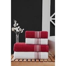 4 Lü Banyo Havlusu Seti Elvin - 70x140 Bordo