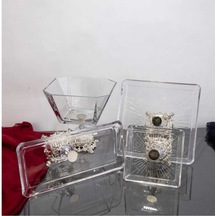 Çnr Home Collection 4 Parça Metal Ayakli Kurabiyelik Sunum Seti 24272711 Gümüş
