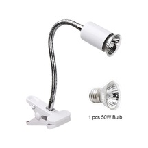 Konesam Sürüngenler İçin Isıtıcı Işık, Güneş Işığı Simülasyonu, E27 Vidalı, 50w Ampul, Esnek Hortum, Avrupa Standartı, Beyaz Beyaz