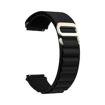 Caseonn Huawei Watch Gt 7 46mm Kordon Titanyum G-kancalı Alpin Kumaş Kayış Siyah