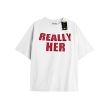 Flood Of Style Beyaz Oversize T-shirt Reallyher Özel Tasarım