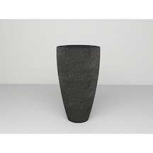 Nuano Consept Frezya Serisi Uzun Saksı Siyah 30x55