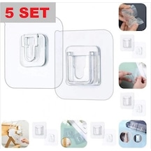 Geçmeli Klips Eşya Sabitleme Askısı 5 Set Renkli Çok Renkli