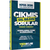 Yediiklim 2026 Kpss Tüm Adaylar İçin Dil Bilgisi Tamamı Çözümlü Çıkmış Sorular Konularına Göre Düzenlenmiş