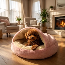 Kanguru Model Yuvarlak Kedi/köpek Yatağı