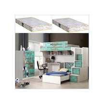 Setaymobilya Ranza, Summer Ranza Karyola Çalışma Masası Dolap+ 2 Comfort Yatak