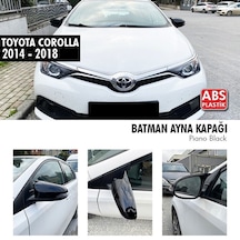 Toyota Corolla Uyumlu Yarasa Ayna Kapağı Piano Black Parlak Siyah