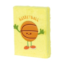 Pelüş Ve Eğlenceli Defter - Basketbol Topu Figürlü Sarı