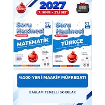 Soru Hazinesi 2027 7.sınıf Matematik-türkçe %100 Maarif Model Bağlam Temelli Soru Hazinesi Seti+kronometre