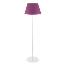 Beyaz Ayaklı Metal Lambader Kumaş Başlık Mürdüm Ml738