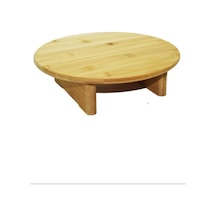 Ahşap Kesim Tahtası Panosu 30 Cm. Yuvarlak Bambu Ayaklı Royaleks-10506 Belirtilmemiş