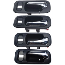 4pcs Lh Rh Siyah-krom Gri/siyah Honda Crv İçin İç Kapı Kolu İç Ön Sol Sağ
