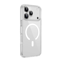 Apple iPhone Uyumlu  17 Pro Max Uyumlu Kılıf Pc Real Magsafe Kapak - Şeffaf