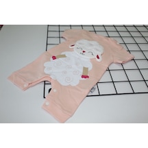 Beyzababykids Kız Bebek Kuzulu Çıtçıtlı Tulum Hediyelik Pudra