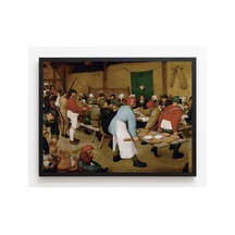 Rönesans Bruegel Köylü Düğünü Çerçevesiz Poster 21x30 Cm A4 Tablo Rönesans Klasik Sanat Duvar Dekoru