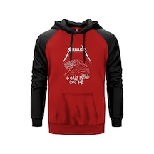Metallica Don't Tread On Me Kırmızı Renk Reglan Kol Sweatshirt Kırmızı
