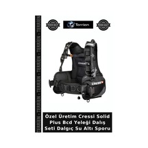 Özel Üretim Cressi Solid Plus Bcd Yeleği Dalış Seti Dalgıç Su Altı Sporu Çok Renkli