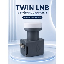 Ku Band Twin Lnb Çift Çıkış 4k Ultra Hd Destekli 0.1 Db Uydu Anten Lnb - Lisinya