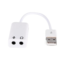Harici Kablolu 7.1 Usb Ses Kartı 3.5mm Mikrofon Çevirici Dönüştürücü Adaptö