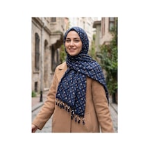 Umttrend Pamuklu Boncuklu Yazma Lacivert