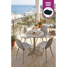 Vilinze Tilia Plastik Bahçe Balkon Bistro Seti Katlanır Masa 60 60 Cm 1+4 Set Bej Vilinze Tilia Plastik Bahçe Balkon Bistro Seti Katlanır Masa 60 60 Cm 1+4 Set Bej