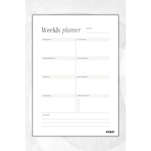 Haftalık Planlayıcı - A4 Ebat Yapılacaklar - 30 Yaprak - Weekly Planner - 0661 Çok Renkli