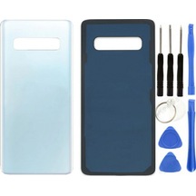 Samsung S10 Plus Sm-g975f Uyumlu Arka Pil Kapağı Beyaz + Tamir Seti Çok Renkli