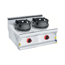 Karacasan Endüstriyel 900 Seri Set Üstü 80 Cm 2 Gözlü Doğalgazlı Wok Ocak