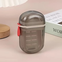 Chenkestoreone Seyahat Sabunluğu Kapaklı Dayanıklı Pet Sızdırmaz Gri Şeffaf Gri