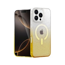 Apple İphone 16 Pro Pummel Shiny Magsafe Kapak - Gold 0.2M-Çok Renkli
