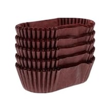 Takribi 200 Adet Büyük Boy Kahverengi Ekler Kağıdı 8.5x4 Cm, Baklava Sunumluk, Muffin Kek Kalıbı