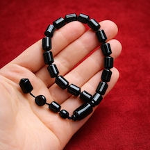 Aura Mini Boy Tıraşlı Kesim Tespih Siyah