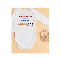 Lupi Amca Yazılı Bebek Zıbın % 100 Pamuk 45 ekru