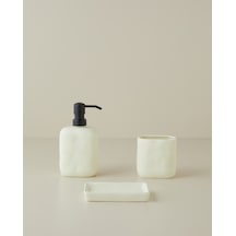 Andre Stoneware 3'lü Banyo Seti Krem