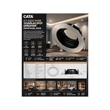 Ct-5220 Pars Yuvarlak Spot Çerçevesi Satin Kasa Gu10 Sıva Altı Dekoratif Spot Armatür Diğer
