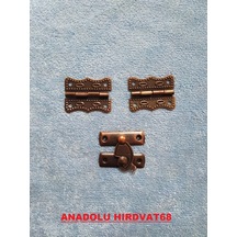 Papatya Dekoratif Mini Tavla Menteşe ve Klips Antik Renk 2 Pcs